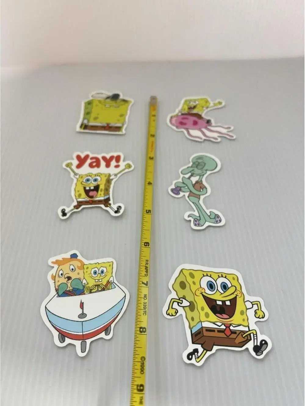SpongeBob SquarePants 6pc Vinyl Stickers Lot Cartoon Water Bottle Laptop Decals